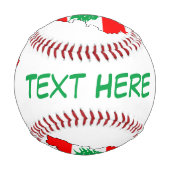 レバノンの国旗を持った地図 野球ボール (裏面)