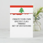 レバノンの国旗 招待状 (スタンド正面)