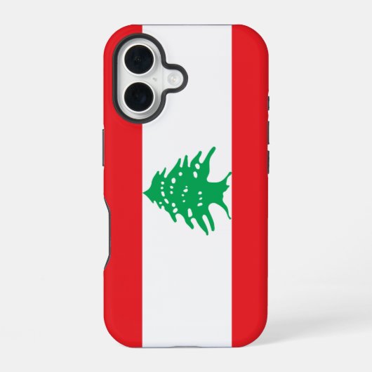 レバノンの国旗 iPhone 16ケース (裏面)