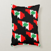 レバノンの地図とフラッグストーン磁石 アクセントクッション (正面(垂直))