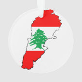 レバノンの地図とフラッグストーン磁石 オーナメント (裏面)