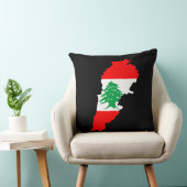 レバノンの地図とフラッグストーン磁石 クッション (椅子)