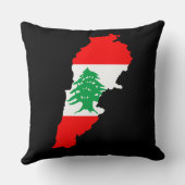 レバノンの地図とフラッグストーン磁石 クッション (裏面)