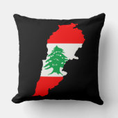 レバノンの地図とフラッグストーン磁石 クッション (正面)