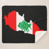 レバノンの地図とフラッグストーン磁石 シェルパブランケット (正面(横))