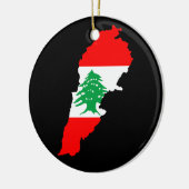 レバノンの地図とフラッグストーン磁石 セラミックオーナメント (左)