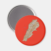 レバノンの地図マグネット マグネット (正面/裏面)