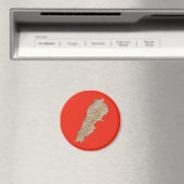 レバノンの地図マグネット マグネット (インサイチュ (食洗機))