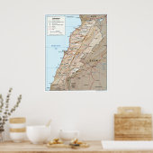 レバノンの地図(2002) ポスター (キッチン)