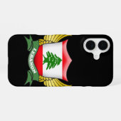 レバノンの旗の紋章 iPhone 16ケース (裏面横)