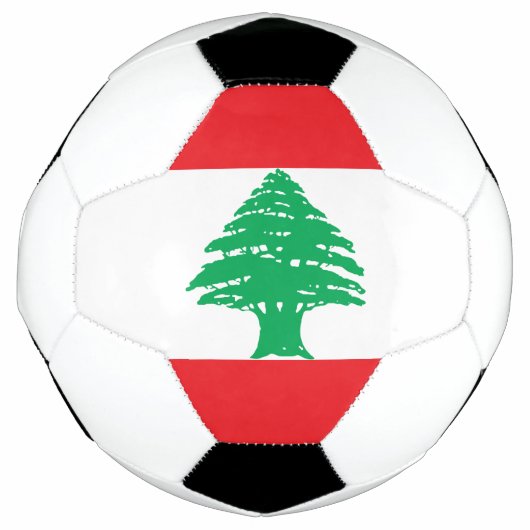 レバノンの旗 サッカーボール (正面)