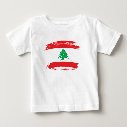 レバノンの旗 ベビーTシャツ (正面)