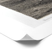 レバノンの杉の木、フリーマン(セピア)彫り ポスター (角)