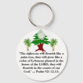 レバノンの杉　詩篇92　キーチェーン キーホルダー (裏面)