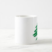 レバノンの緑のヒマラヤスギ コーヒーマグカップ (中央)