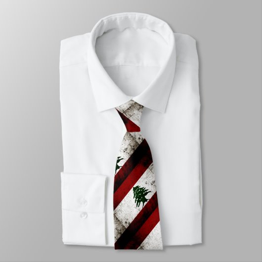 レバノンの黒くグランジな旗 ネクタイ (タイ)