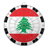レバノンダーツボード&レバノン国旗/ゲーム盤 ダーツボード (正面)