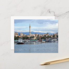 レバノントリポリアルミナオールドシティ魚釣りボート ポストカード