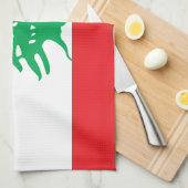 レバノンフラグ&レバノン料理、ファッション/sports キッチンタオル (四つ折り)