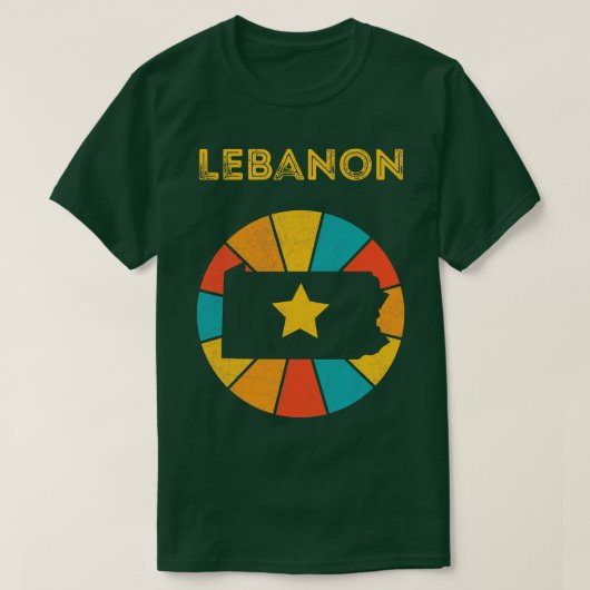 レバノンペンシルバニア動揺してヴィンテージ土産1 Tシャツ (デザイン正面)