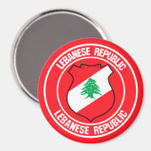 レバノンラウンドエンブレム マグネット (正面/裏面)