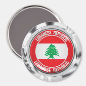 レバノンラウンドエンブレム マグネット (正面/裏面)