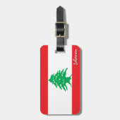 レバノンラゲッジタグ、愛国的レバノン国旗 ラゲッジタグ (正面縦)