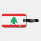 レバノンラゲッジタグ、愛国的レバノン国旗 ラゲッジタグ (裏面横)