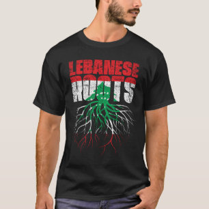 レバノンルーツレバノン伝統国旗 Tシャツ
