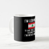 レバノン伝統レバノンルーツレバノン国旗 コーヒーマグカップ (正面左)