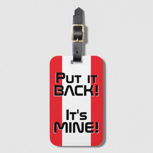 レバノン国おもしろい旗 ラゲッジタグ (正面縦)