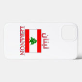 レバノン国旗لبنانアラビア語・英語ワードアーカッコいいト Case-Mate iPhoneケース (裏面 (横))