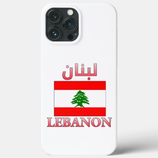 レバノン国旗لبنانアラビア語・英語ワードアーカッコいいト Case-Mate iPhoneケース (裏面)