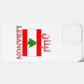 レバノン国旗لبنانアラビア語・英語ワードアーカッコいいト Case-Mate iPhoneケース (裏面 (横))
