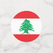 レバノン国旗が掲げられた表紙吹雪 コンフェッティ (スモール正面)