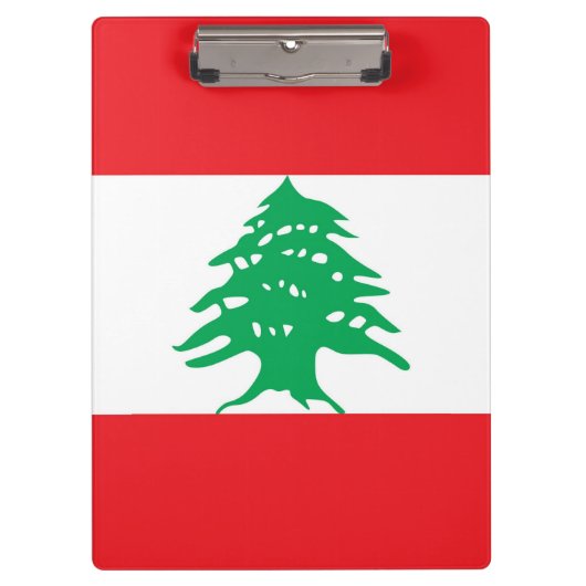 レバノン国旗が貼られた愛国的なクリップボード クリップボード (正面)
