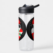 レバノン国旗と少女の顔の地図 ウォーターボトル (左面)