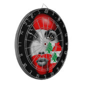 レバノン国旗と少女の顔の地図 ダーツボード (正面左)