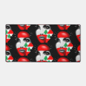 レバノン国旗と少女の顔の地図 デスクマット (正面)