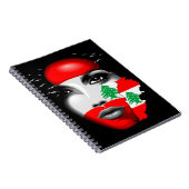 レバノン国旗と少女の顔の地図 ノートブック (右側)