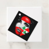 レバノン国旗と少女の顔の地図 フェイバータグ (インサイチュ)