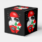 レバノン国旗と少女の顔の地図 フェイバーボックス (裏面サイド)