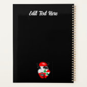 レバノン国旗と少女の顔の地図 プランナー手帳 (裏面)