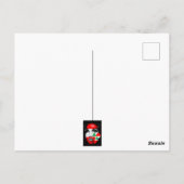 レバノン国旗と少女の顔の地図 ポストカード (裏面)