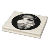 レバノン国旗と少女の顔の地図 ラバースタンプ (スタンプ)