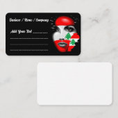 レバノン国旗と少女の顔の地図 名刺 (正面/裏面)