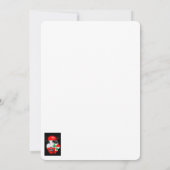 レバノン国旗と少女の顔の地図 招待状 (裏面)