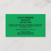 レバノン国旗と武器のコート、レバノン国旗 名刺 (裏面)