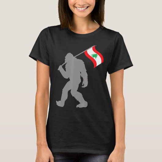 レバノン国旗に対するルバンまたはレバノン国旗 Tシャツ (正面)