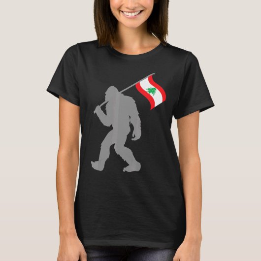 レバノン国旗に対するルバンまたはレバノン国旗 Tシャツ (正面)